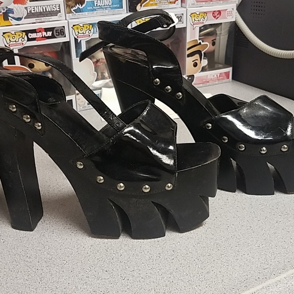 EUC wood platform heels